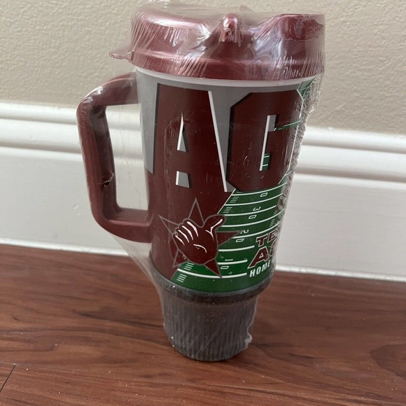 TEXAS University Aggies A&M Aladdin Insulated Tumbler Travel Mug W/ Lid & Handle - Picture 4 of 12
